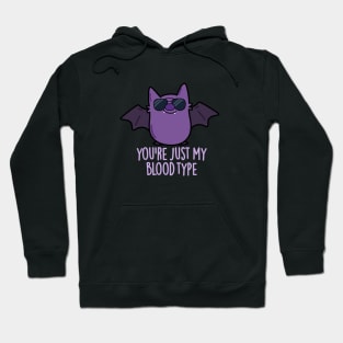 You're Just My Blood Type Cute Bat Pun Hoodie